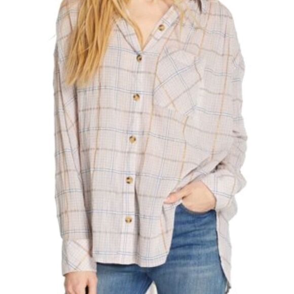 Free People Break My Stride Button Up Shirt - Picture 1 of 5